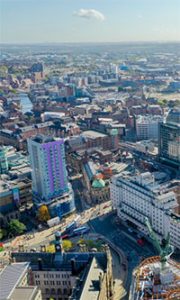 aerial view of leeds