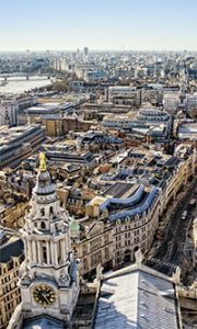aerial view of london
